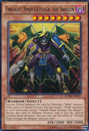 Carta Yu-Gi-Oh! Twilight Ninja Getsuga, El Shogun - BOSH-EN017 - Breakers Of Shadow - Rara Edición Ilimitada
