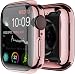 Produktbild YoLin [2-Stück All-Around TPU Displayschutz Kompatibel mit Apple Watch Series 6/ SE/Series 5 / Series 4 40mm, Ultradünne Weiche Schutzhülle für iwatch 40mm (1 Roségold + 1 Transparent)