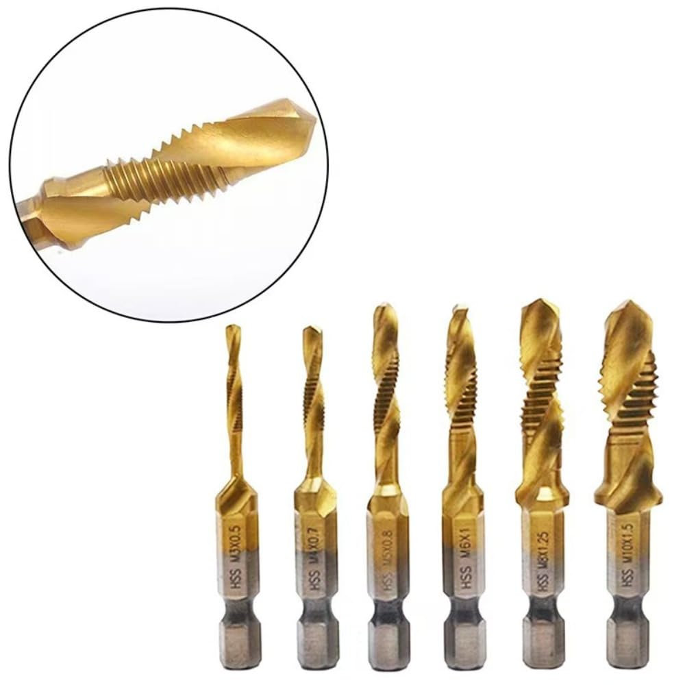 6-Piece Drill & Tap Set - HSS Titanium Threading -5