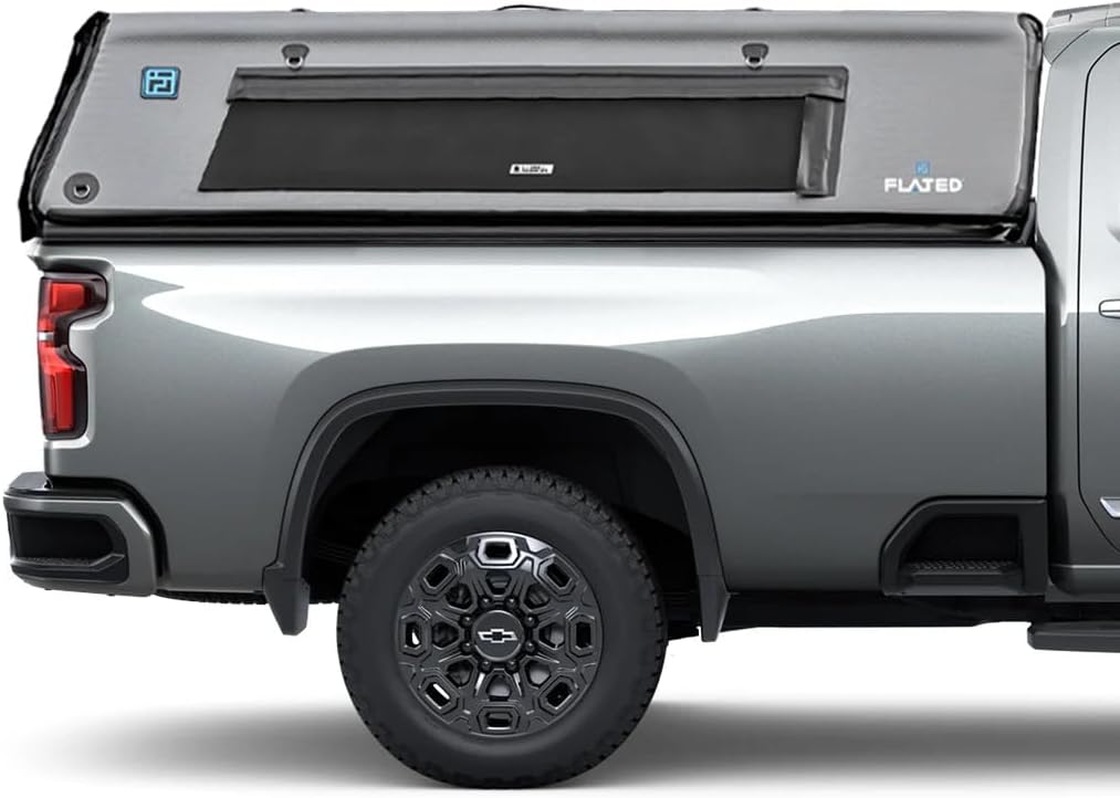 FLATED AirTopper CAP80 Inflatable Truck Cap | Lightweight Camper Shell & Truck Topper for self Install Truck Cap 8 ft Bed