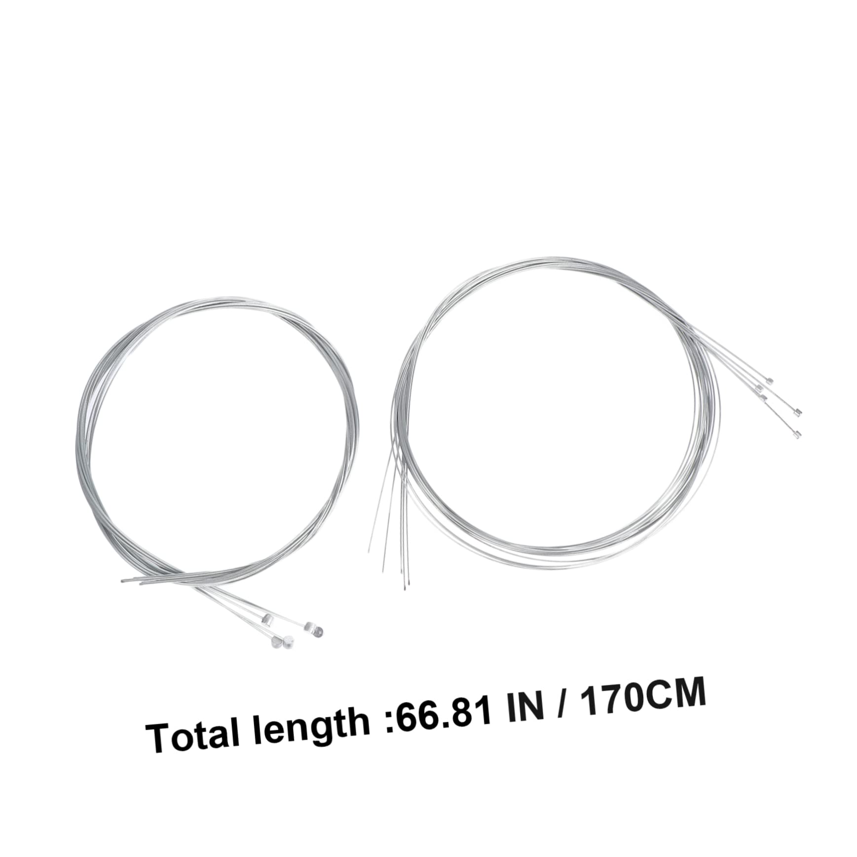 BCOATH 5 Set Bicycle Brake and Shift Cable Core Kit with End Caps for Mountain and Road Bikes Durable and Compact Replacement Parts for Efficient Performance