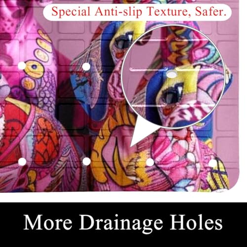 Tapis de bain antidérapant teckel séchage rapide extra long Pink Fun - 3