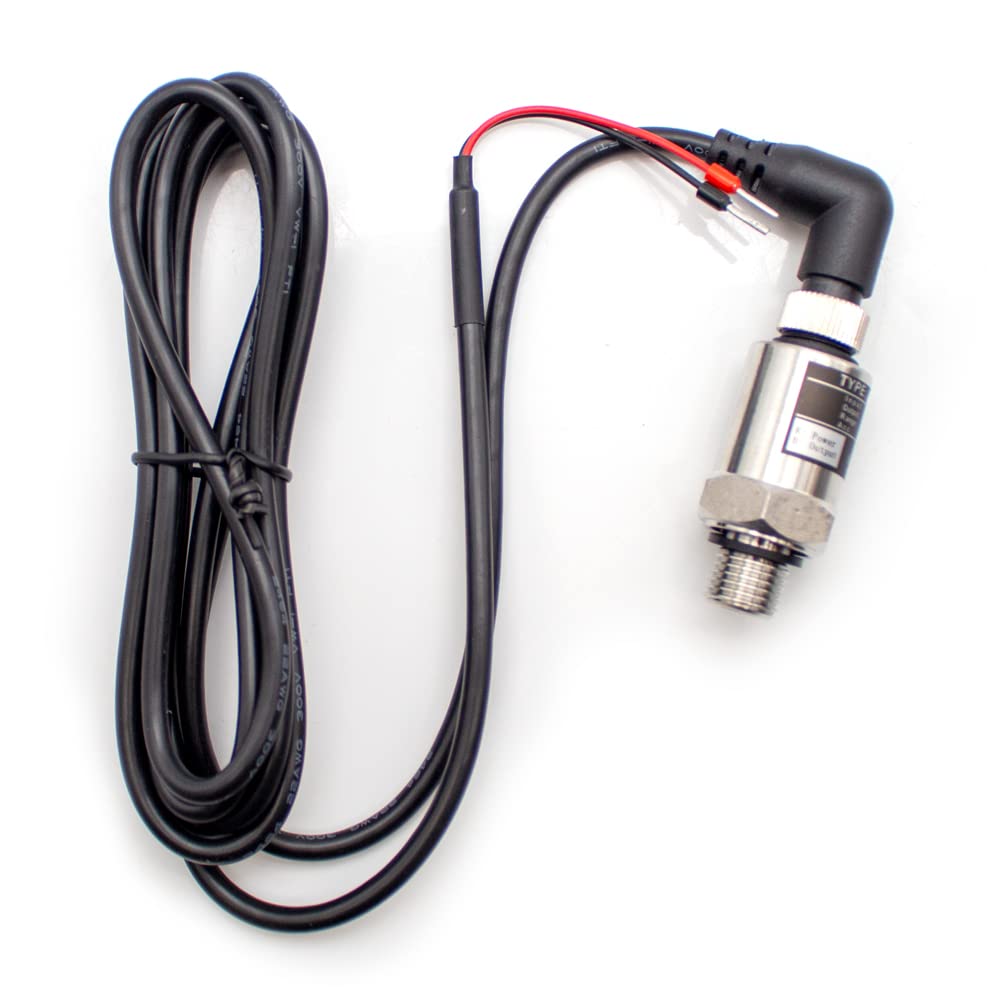 iDili IP68 Pressure Transducer Cable Pressure Transmitter Water Gas Hydraulic Sensor 4-20mA, G1/4, PT-506 (0-10 Bar, Elbow Head)
