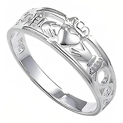 Claddagh Jewellery - Anello a fascia in argento