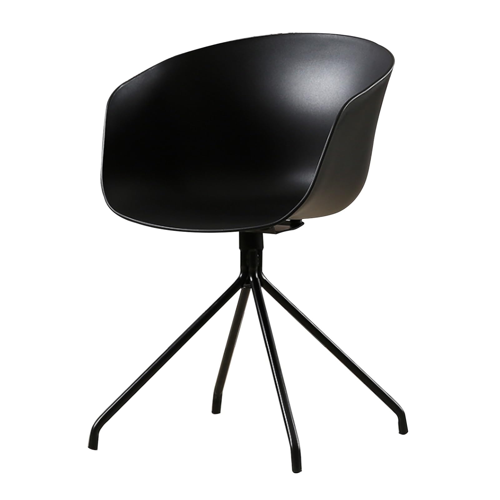 SJIALEN Kitchen Dining Chair,Home Backrest Plastic Chair Leisure Desk Computer Bedroom Restaurant Living Room Office Chair Kitchen Chair (Color : Black)