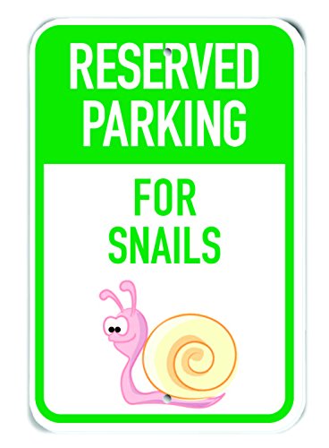 Panneau en aluminium de signalisation humour escargot plaque de décoration