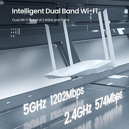 Tenda Wi-Fi 6 Router Ax1800 Smart Wifi Router (Rx3) -Dual Band Gigabit Wireless Internet Router，With Mu-Mimo+Ofdma, 1.8Ghz Quad-Core Cpu, Up To 1200 Square Feet Coverage(4 Rooms) & 64 Devices #TOP3