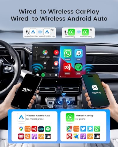 Image of Carlinkit MINI SE, PRO Series Wireless Adapter for OEM Wired CarPlay & OEM Wired Android Auto, Compatible with iOS 10 & Android 10 and Above, Fast Connection, No Latency - Deep Blue