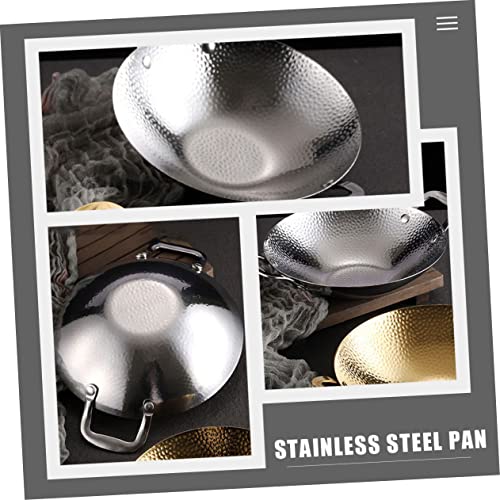Wok de acero inoxidable con doble asa resistente al calor miniatura 4