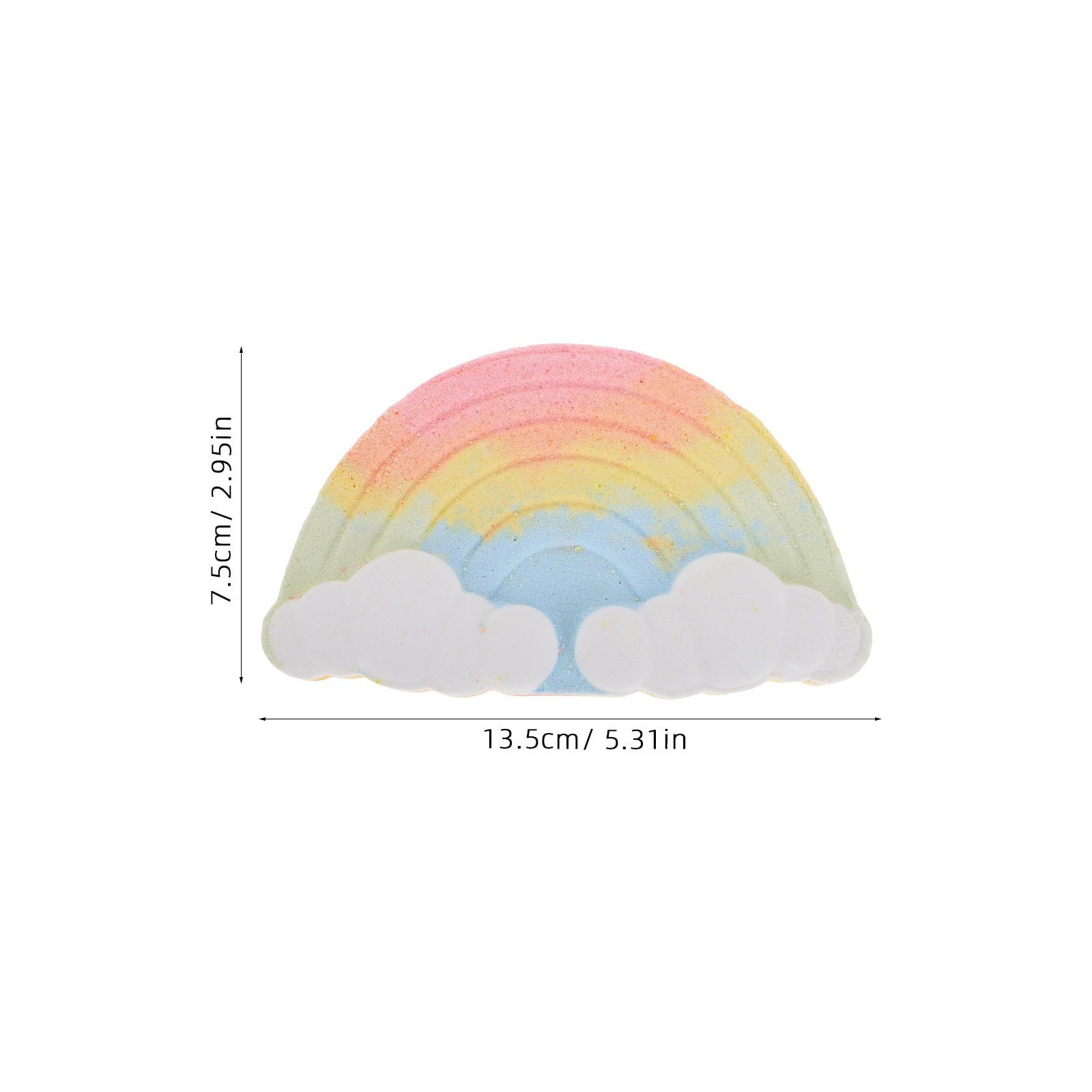 TOPBATHY 5 Stück Regenbogen Wolken Badesalzbombe mit Meersalz, Kreative