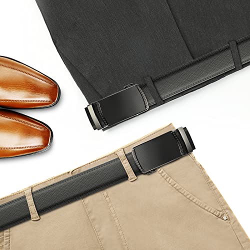 Image of Lavemi Men's Real Leather Ratchet Dress Belt with Automatic Buckle,Elegant Gift Box