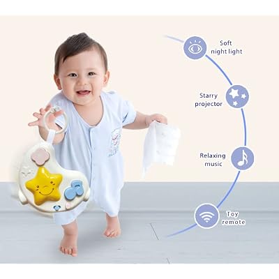 cxjoigxi White Noise Machine and Baby Soother with Remote, 108 Lullaby Music, Soothing Sounds and Night Light for Newborn Nursery Sleeping, Musical Crib Toy, Portable Baby Sound Machine for Travel