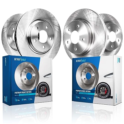 Image of Detroit Axle - Brake Rotors for 92-96 Lexus ES300 Toyota Camry, Front & Rear Disc Brake Rotors 1992 1993 1994 1995 1996 Replacement