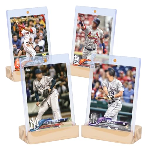 4Pack Magnetic Card Holders with Stands and Sleeves