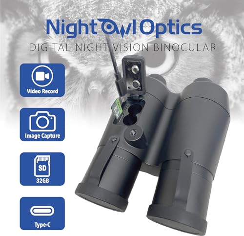 Binoculares digitales visión nocturna 3X con microSD 32GB miniatura 5