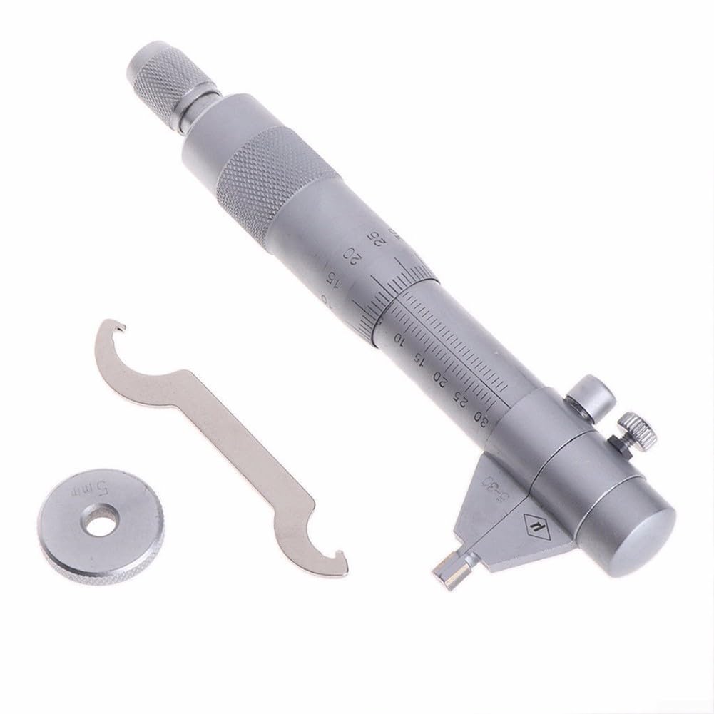Innenmessschraube 5-30mm Mikrometer Edelstahl Präzision | Edelstahl Legierung, skaliert, 0.01mm für auflösung, rutschfestes design, chrom beschichtet