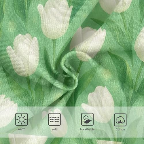 Joisal White Tulips Green Leaves Girls Underwear Toddlers 2t Cotton Panties for Girl Animals Kids Undies Briefs3