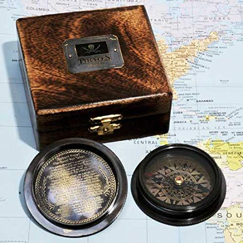 Brújula Pirata Song of India con Caja de Madera miniatura 1