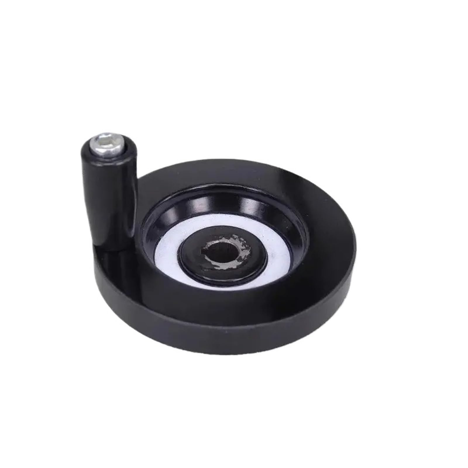 Wudcw 12X125mm Black Bakelite Lathe Hand Wheel Printer Mechanical Handwheel With Removable Handle Round Lathe Machinery Accessories(12X125mm)