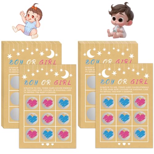 Cartes à Gratter Gender Reveal – Pack 10 Cartes 'fille', Pour Annoncer Le Sexe Du Bébé De Façon Originale