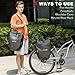 Hycline Waterproof Bike Panniers Bag: Bicycle Rear Rack Bags 28L Large Capacity with Dual Carrying Handle and Shoulder Strap for Commuting Cycling Traveling Touring Shopping - 2PCS