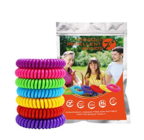 Eidyer - Braccialetti repellenti per zanzare, Confezione da 10 Pezzi, Adatti a Tutti, Impermeabili, Senza DEET, per Bambini e Adulti, Controllo Naturale di Insetti e Insetti