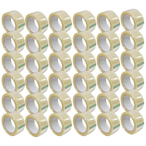 American Terminal 36 Clear Packing Tape 2" x 110 Yards Strong Heavy Duty Sealing Adhesive Tapes for Moving Packaging Shipping Office and Storage (36 Rolls) Cover