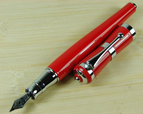 Fuliwen Fountain Pen Chinese Red Lacquer Luxury Style Fine Nib Size Pen