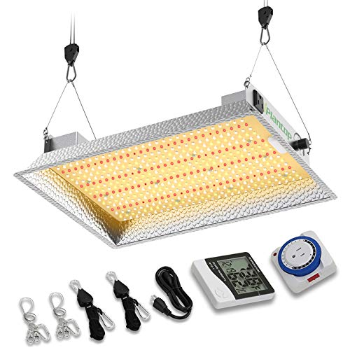 iPlantop Daisy Chain 1500w LED Grow Light with 504pcs LEDs, Dimmable Full Spectrum LED Plant Growing Light with High PPFD for 3x3ft Tent (Power Draw 150W)