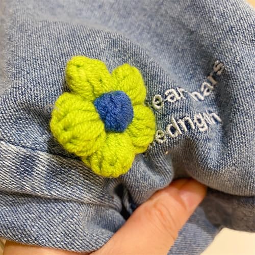 Girls Harem Jeans Heart Embroidery Elastic Waist Denim Pants Kids Retro Baggy Trousers Streetwear for 1-10 Years4