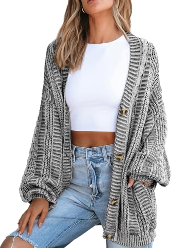 CUPSHE Women's Oversized Cardigan Sweater Open Front 2025 Fall