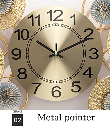 Fmnnfp Large Wall Clock 36 Inch Metal Modern Silent No-Ticking Wall Clocks Creative Decorative Big Wall Clock For Living Room Decor #TOP4