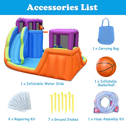 GYMAX Kids Bouncy Castle Inflatable Water Park - Image 5