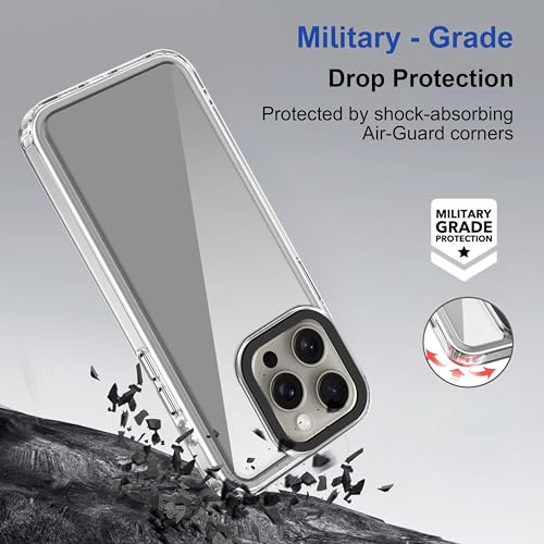 Image of amazon basics Back Case Cover for iPhone 16 Pro Max | Compatible for iPhone 16 Pro Max Back Cover | Case Cover with Camera Protection | (TPU + PC | Transparent)