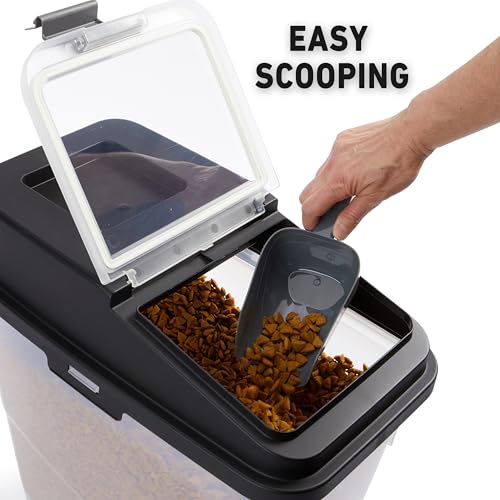 Mighty Tuff Airtight Dog Food Storage Container, Up to 36 lbs, with Portion Scoop – BPA Free Airtight Pet Food Bin on Wheels - Thumbnail 6