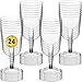 DecorRack 24 Wine Glasses, 6 Oz -BPA Free- Plastic Party Wine Cups, Perfect for Outdoor Parties, Weddings, Picnics, Stackable, Reusable, Disposable, Stemmed (Pack of 24)