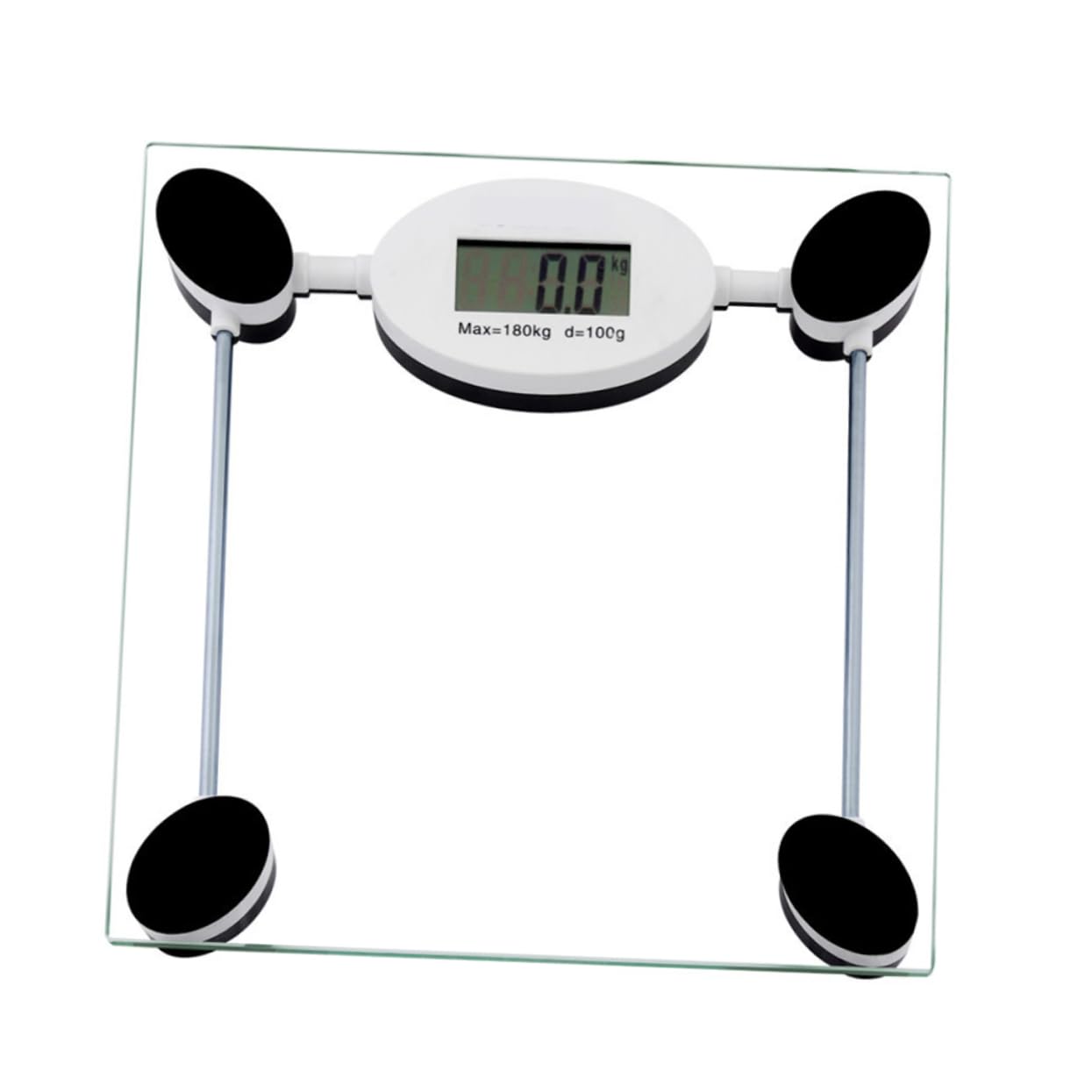 150kg Digitale Personenwaage mit Lcd aus Gehärtetem Glas | Touchsensor, Hochpräzise Sensoren, Leicht Lesbares Display, Inklusive Knopfzelle, für Täglichen Gebrauch