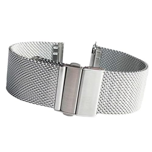 watch straps 16mm 18mm 20mm 22mm Quick Release Mesh Loop Watch Band Stainless Steel Metal Folding Buckle Wrist Strap Accessories