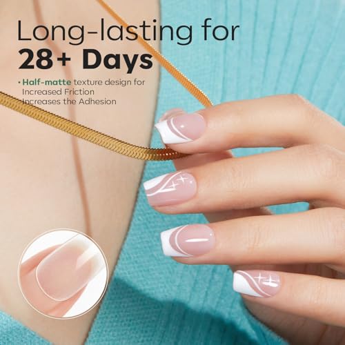 Image of Modelones Extra Short Coffin Fake Nail Tips - 510Pcs Gel Tips Pre-shaped Half Matte Full Cover Clear Acrylic Gel Kit False Press on Nails for Extension DIY Salon 15Sizes