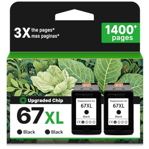 Image of 67XL Black Ink Cartridge for HP 67 XL Replacement for 4200 2852e 2855e 4100