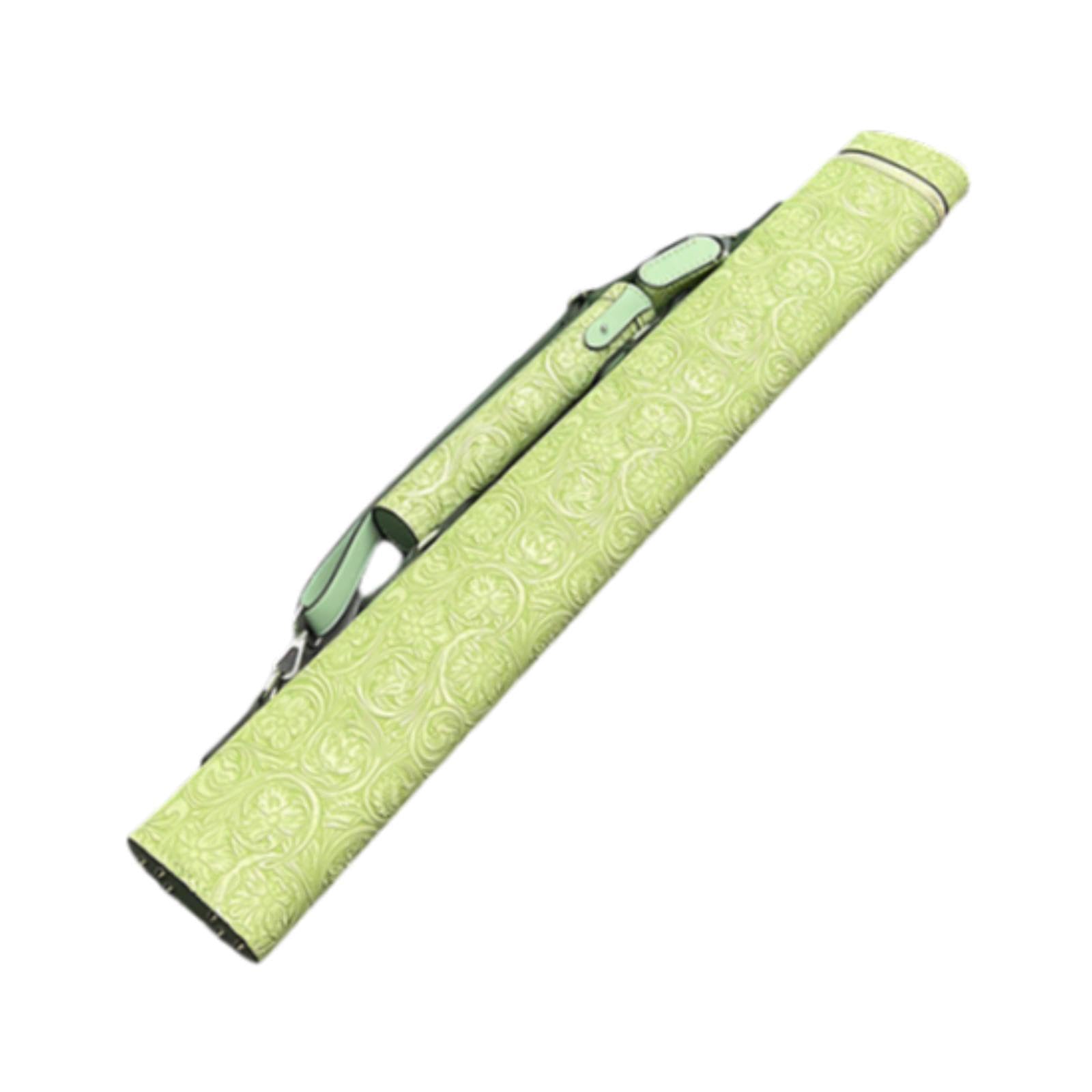 Custodia per Stecche da Biliardo, Borsa Porta Stecche con 4 Fori E Cerniera, Portatile, Resistente, AntiGraffio, per Il Trasporto E La Conservazione, Verde