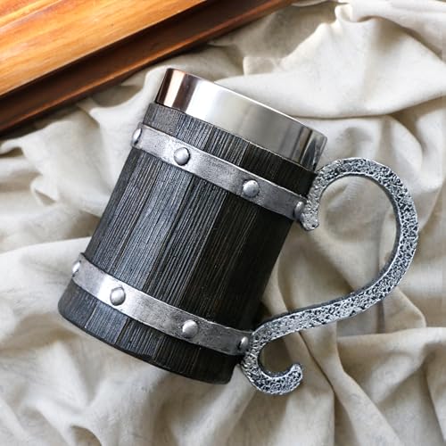 Vaso de Cerveza Vikingo 21oz Barril de Madera miniatura 3