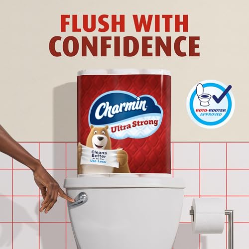 Charmin Ultra Strong Toilet Paper, 6 Mega = 24 Regular Rolls, 2-Ply, White - image 9