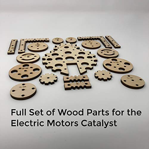 Tinkering Labs Wood Parts Pack | Complete Set Of Wood Parts For The Electric Motors Catalyst Stem Kit #TOP2