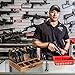 handrong Pistol Rack,Adjustable Pistols Holder for Gun Safe, Wood Handgun Rack,Pistol Stand for Handguns,Gun Rack Holder Storage, Gun Safe Organizer Accessories,Guns Gift for Men (Torched Wood)