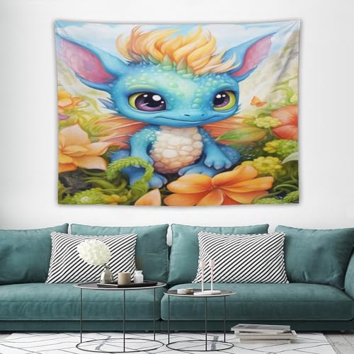 Tenture murale ptérosaure PAZZK grand format 150x200cm affiche tissu