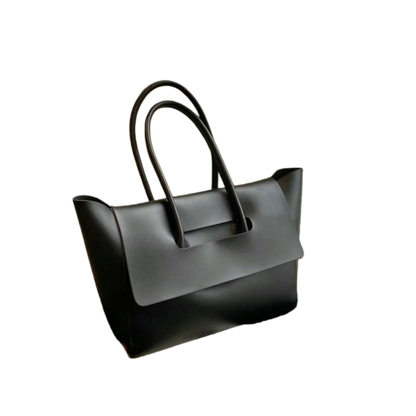 Veslyn Women's Black Tote Bag Tote Bag ；Makeup Fashion Premium Shoulder – ’S Large Capacity Tote, Durable Carryall For Commuting, Travel & Everyday Life-Black