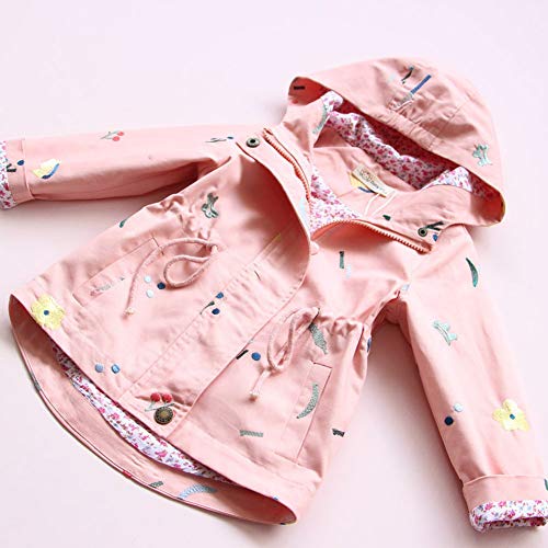 Amur Leopard Kinder Übergangsjacke Mädchen Baumwolle Frühling Herbst Jacke, Rosa, 122-128 (Etikettengröße: 130)