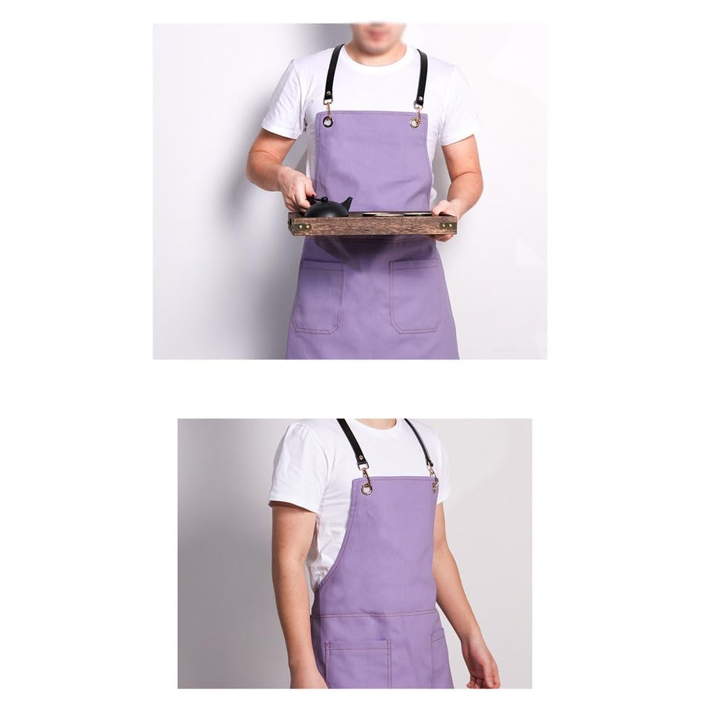 Delantal de Cocinero Delantal estampado Denim Cocina Barista Leche Tienda de té Floral Restaurante Camarero Ropa de trabajo Delantales de Cocina