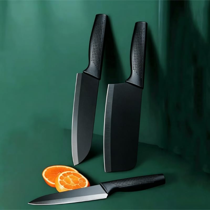 Image of Celvee Kitchen Knife Set 3-Piece, Stainless Steel Chef Knives, Sharp Cutting Knives for Kitchen, Vegetable, Fruit & Meat Cutting